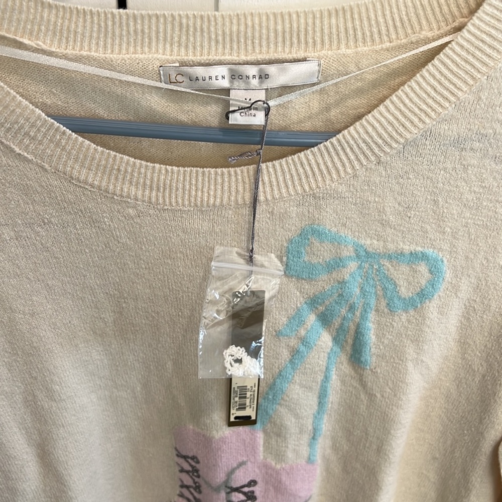 New Lauren Conrad Ice Skate Sweater - Picture 2 of 3